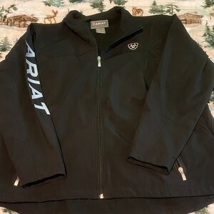 Ariat Black Full-Zip Jacket with White Accents